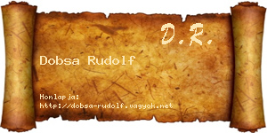Dobsa Rudolf névjegykártya