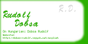 rudolf dobsa business card